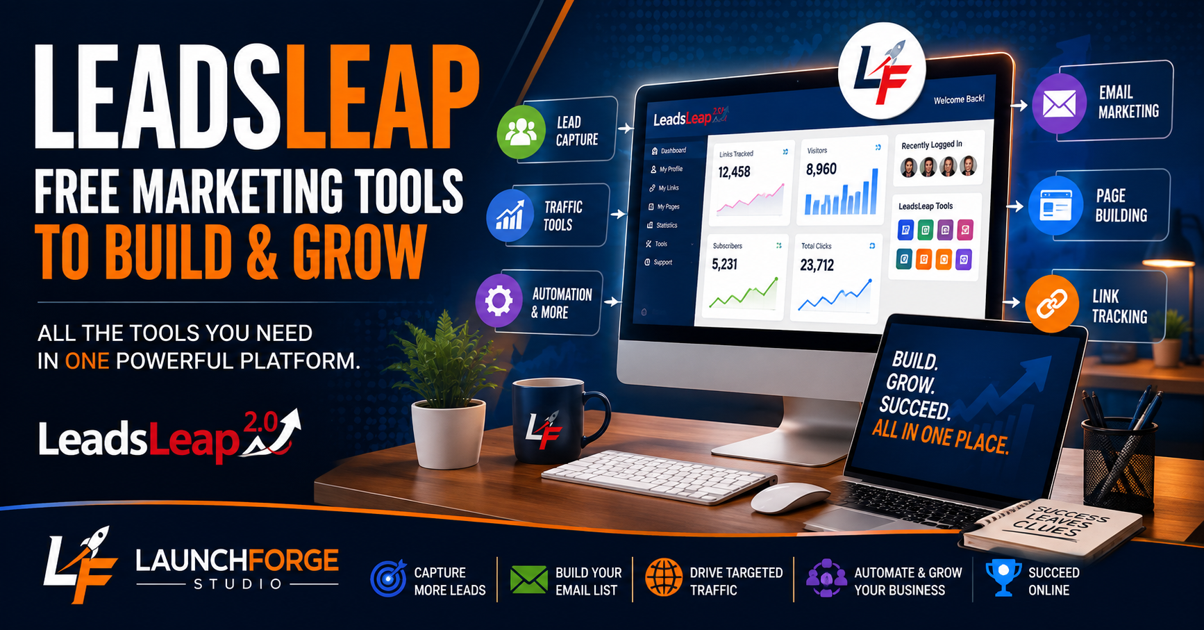 LeadsLeap marketing tools for building and growing an online business