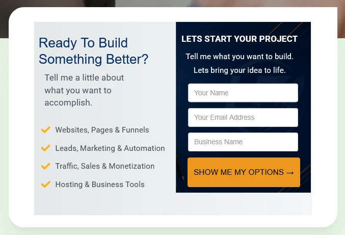 LaunchForge Studio lead capture form powered by LeadsLeap
