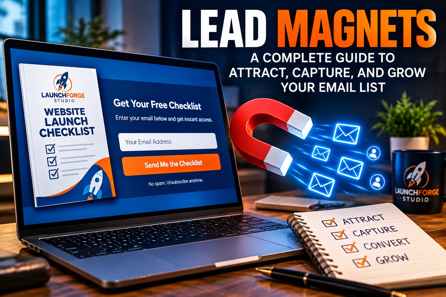 How to create a lead magnet to attract subscribers and grow an email list