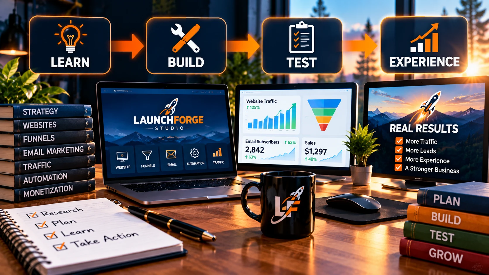 Learn build test and gain experience while building an online business