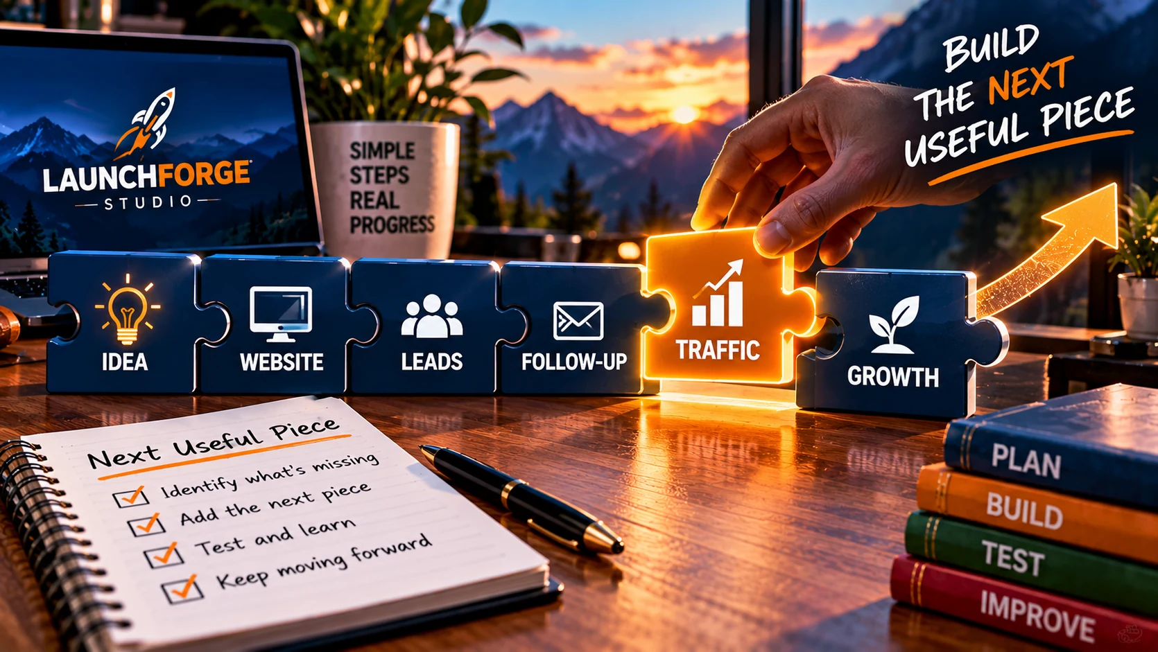Build the next useful piece of your online business step by step
