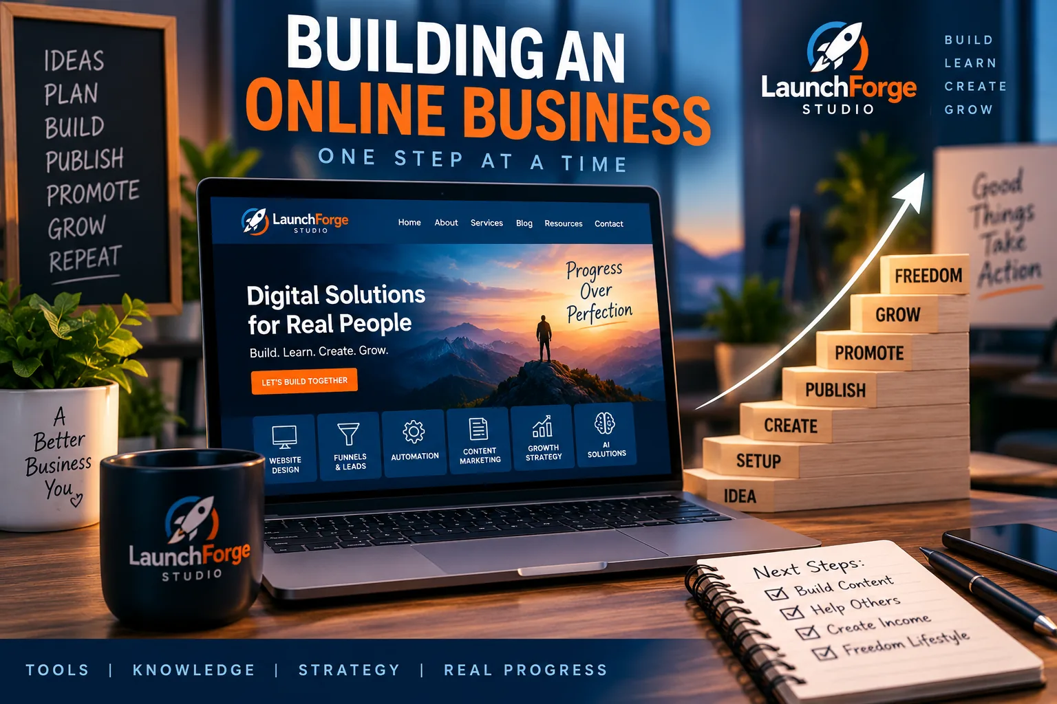 Building an online business with LaunchForge Studio