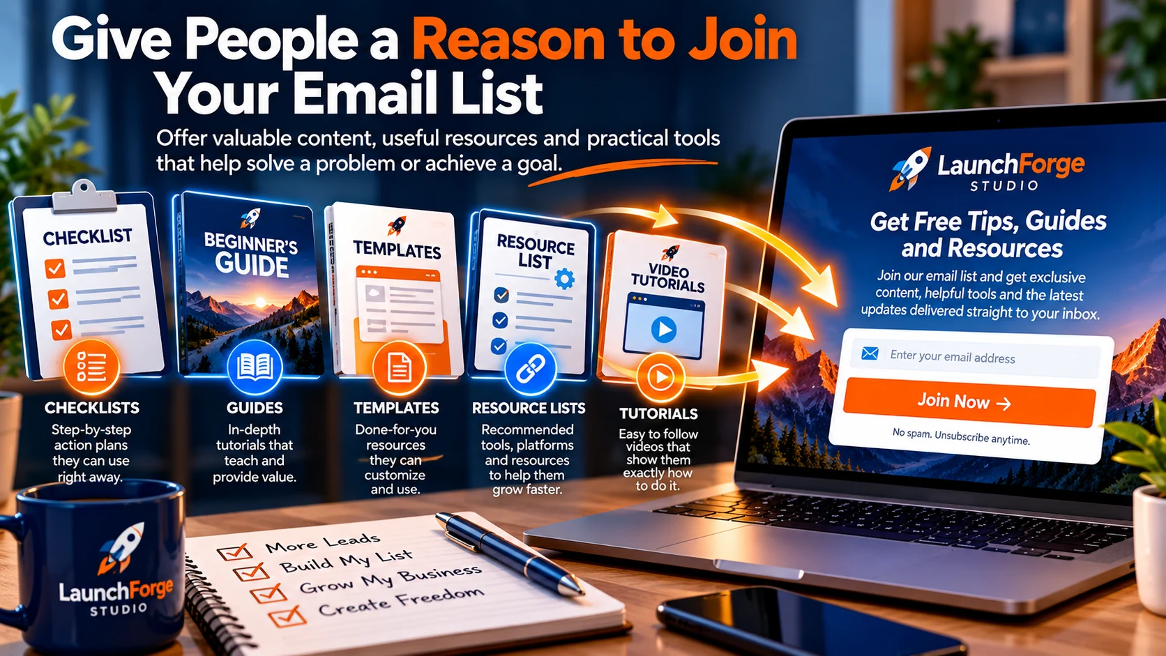 Lead magnet ideas that give people a reason to join your email list