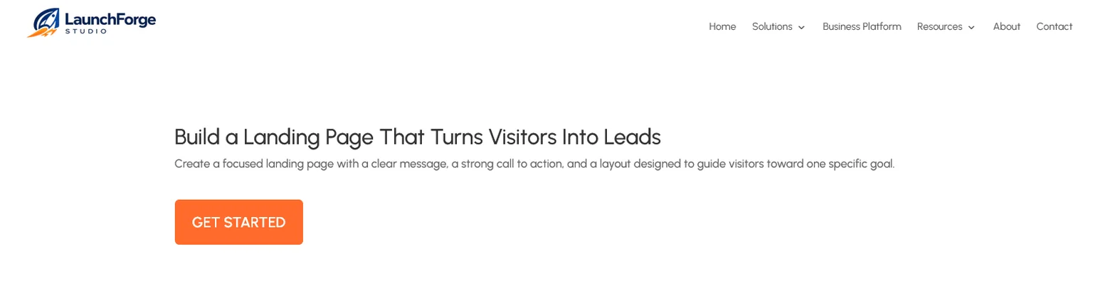 Finished landing page preview built in WordPress with Divi 5