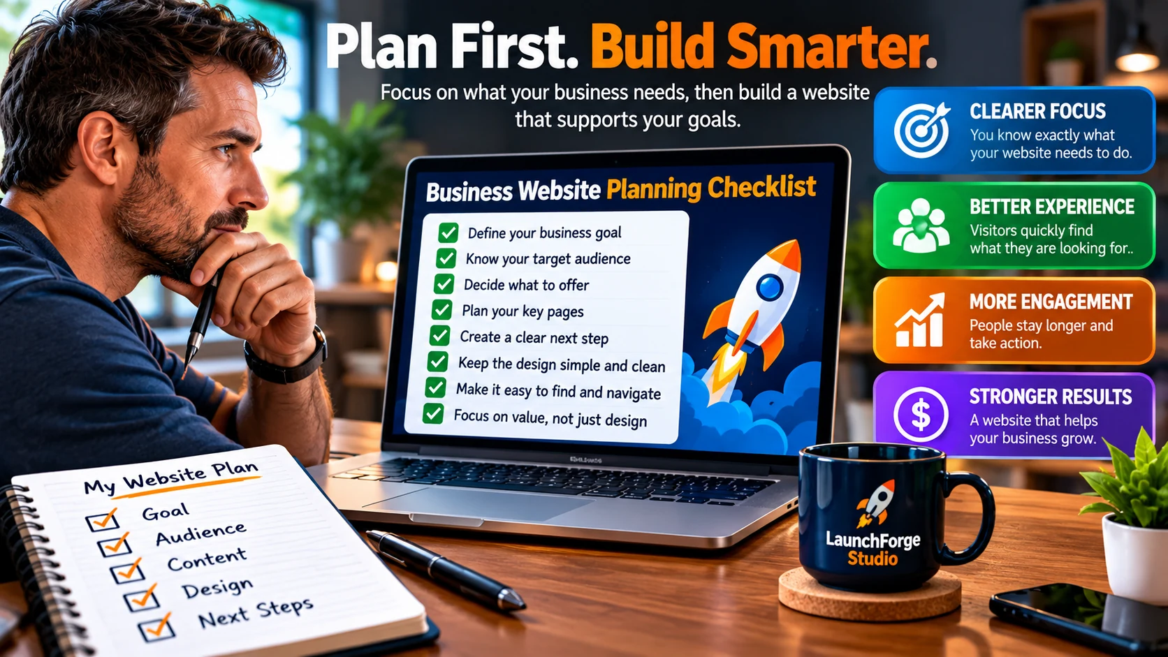 Business website planning checklist for building a clear and useful WordPress website