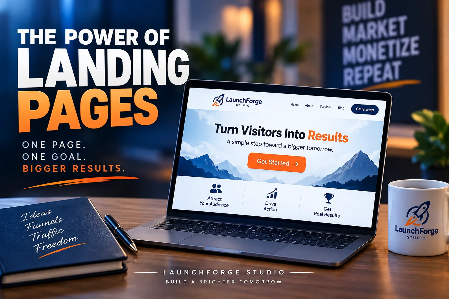 Landing page example showing how one focused page can guide visitors toward a specific goal
