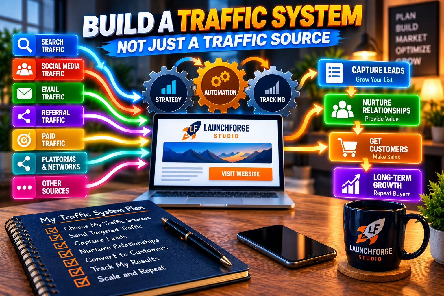 Build a traffic system not just a traffic source