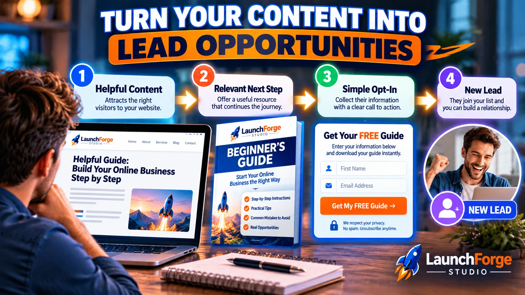 Turn helpful website content into lead opportunities