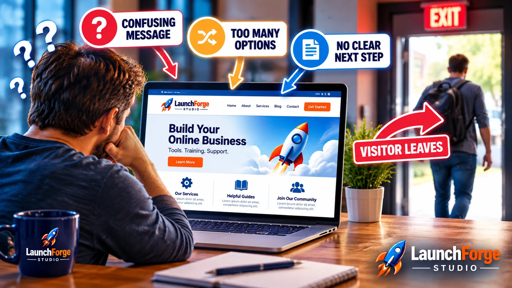 Why website visitors leave without taking action